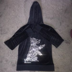 Juicy Couture Doggy Yorkie Sequin Velour Zip Up